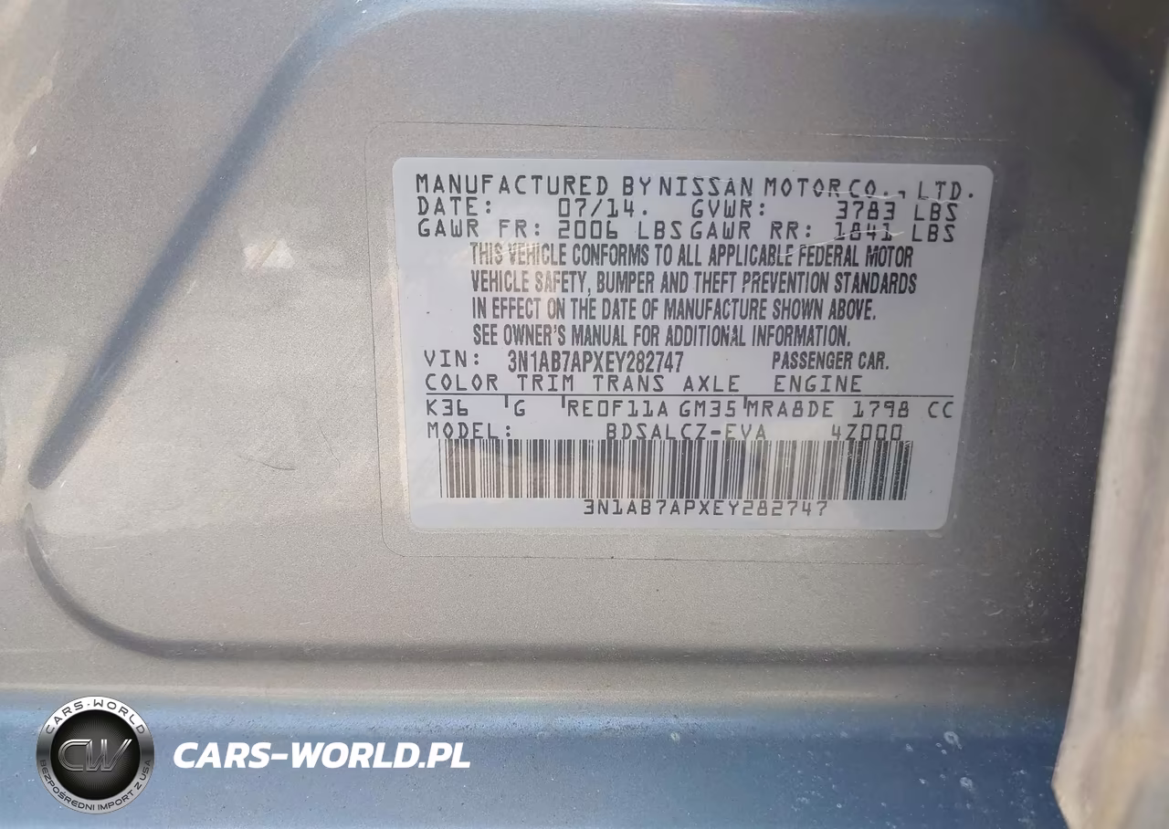 2014 Nissan Sentra S VIN:3N1AB7APXEY282747 - 9
