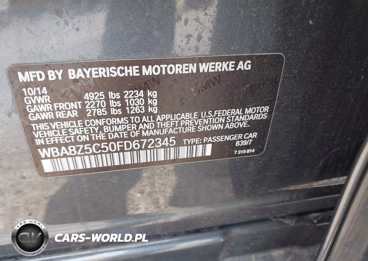 2015 BMW 328I Gran Turismo xDrive VIN:WBA8Z5C50FD672345 - 9