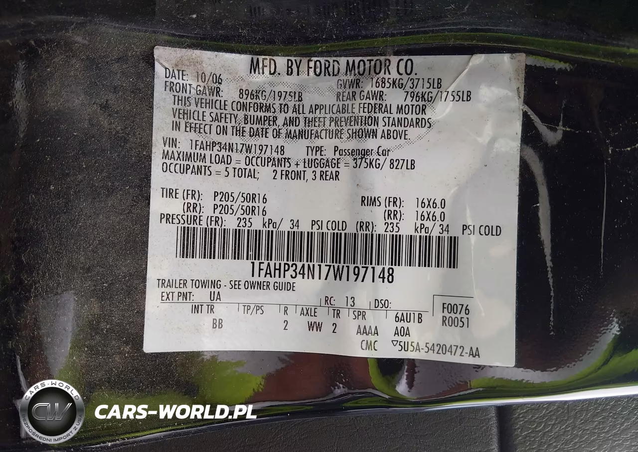 2007 Ford Focus S-Se-Ses VIN:1FAHP34N17W197148 - 9