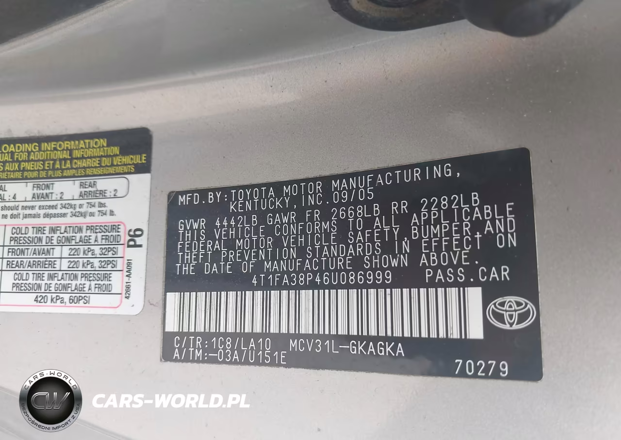 2006 Toyota Camry Solara Sle VIN:4T1FA38P46U086999 - 9