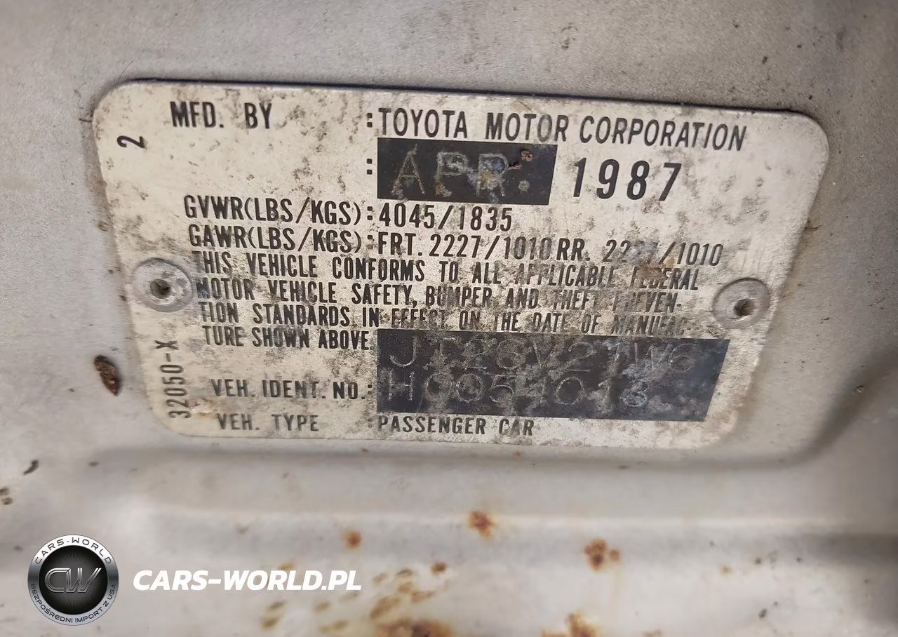 1987 Toyota Camry Dlx VIN:JT2SV21W6H0054013 - 9