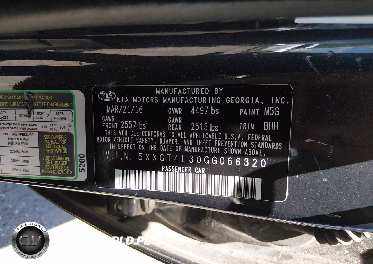 2016 Kia Optima Lx VIN:5XXGT4L30GG066320 - 9