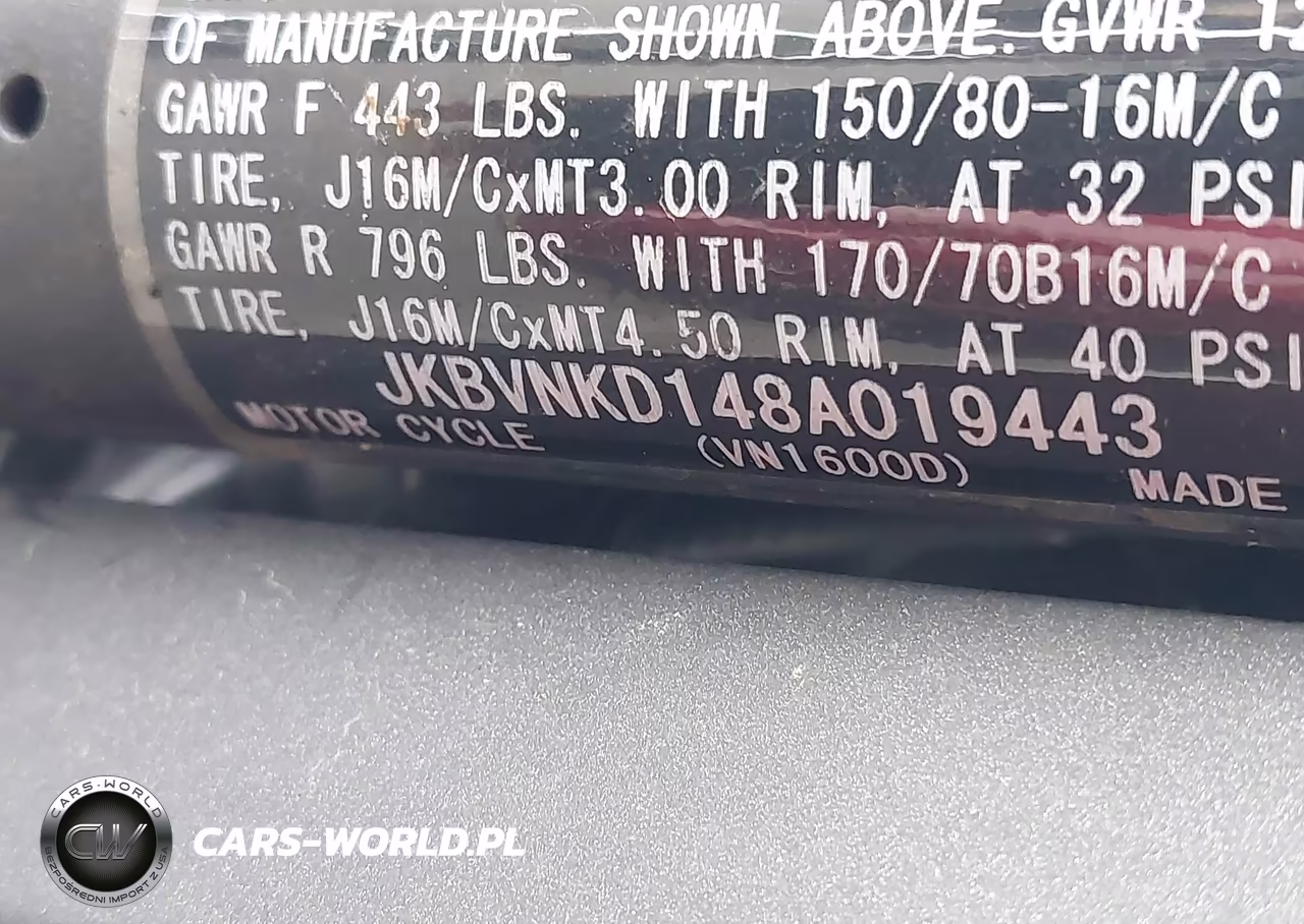 2008 Kawasaki Vn1600 D VIN:JKBVNKD148A019443 - 10