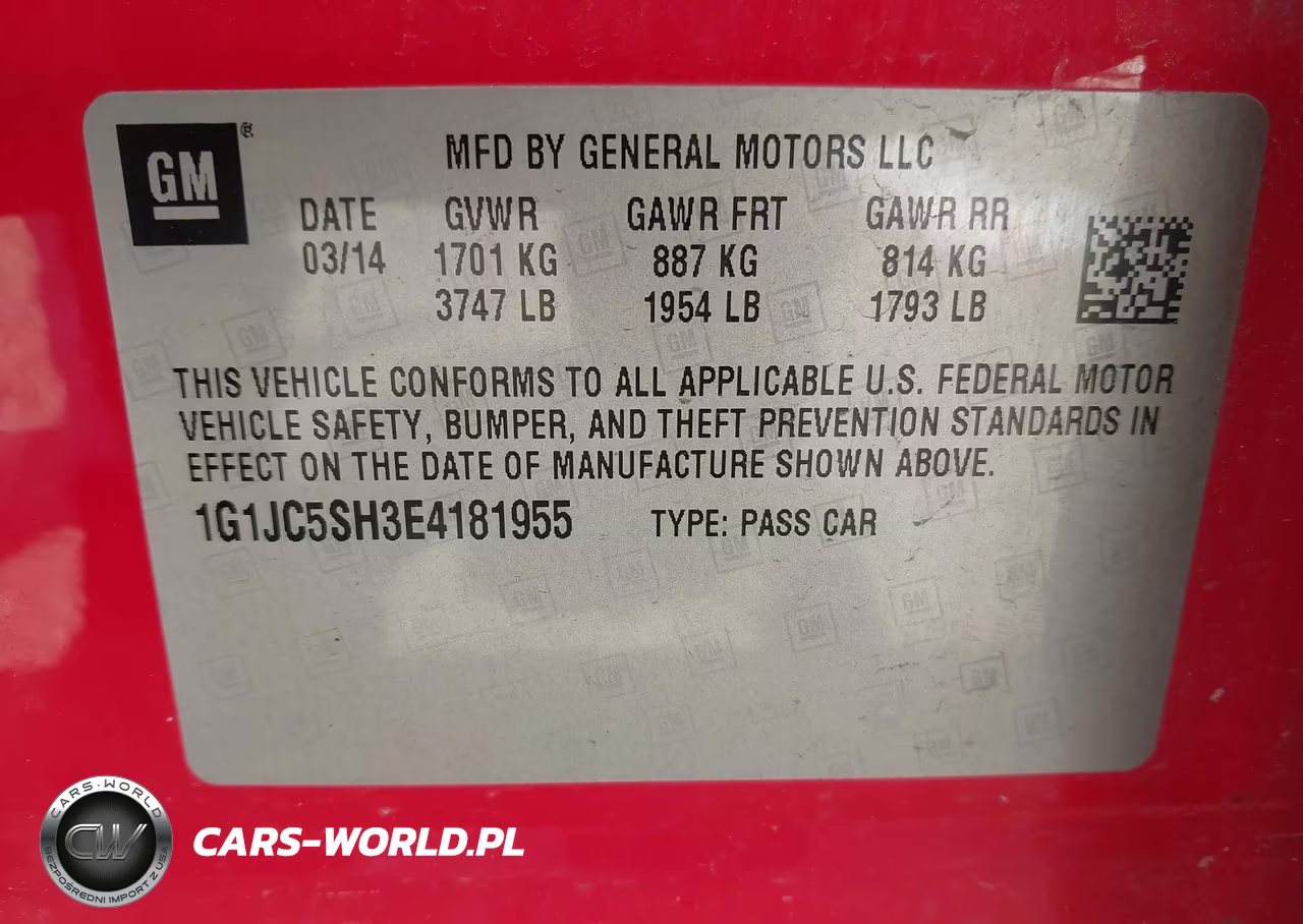 2014 Chevrolet Sonic Lt Auto VIN:1G1JC5SH3E4181955 - 9
