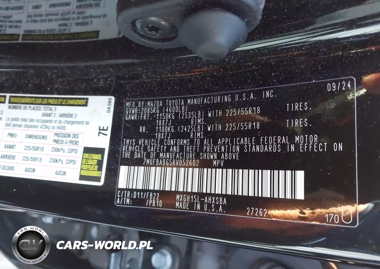 2024 Toyota Corolla Cross Hybrid Nightshade Edition VIN:7MUFBABG5RV052602 - 9