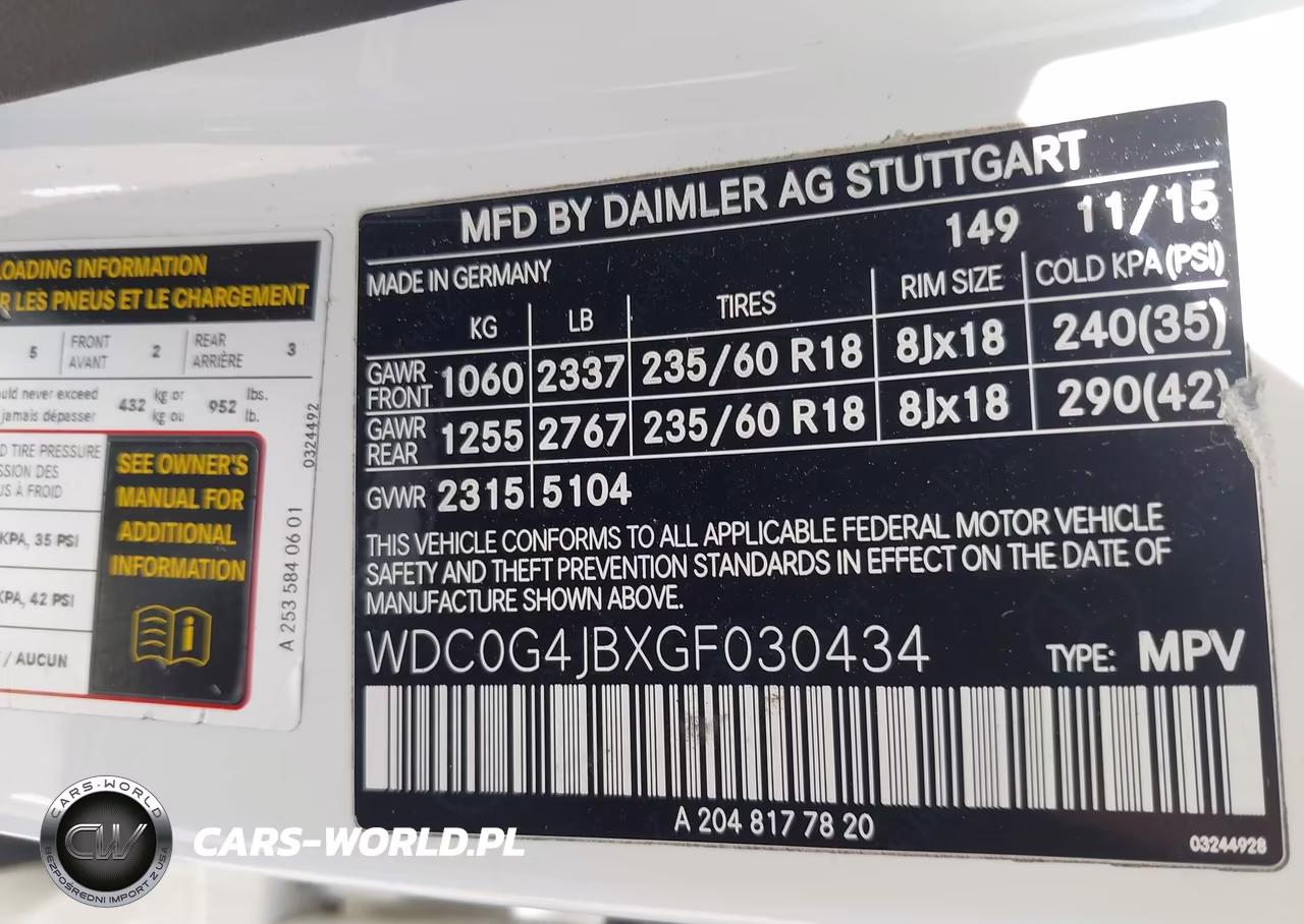 2016 Mercedes-Benz Glc 300 VIN:WDC0G4JBXGF030434 - 9