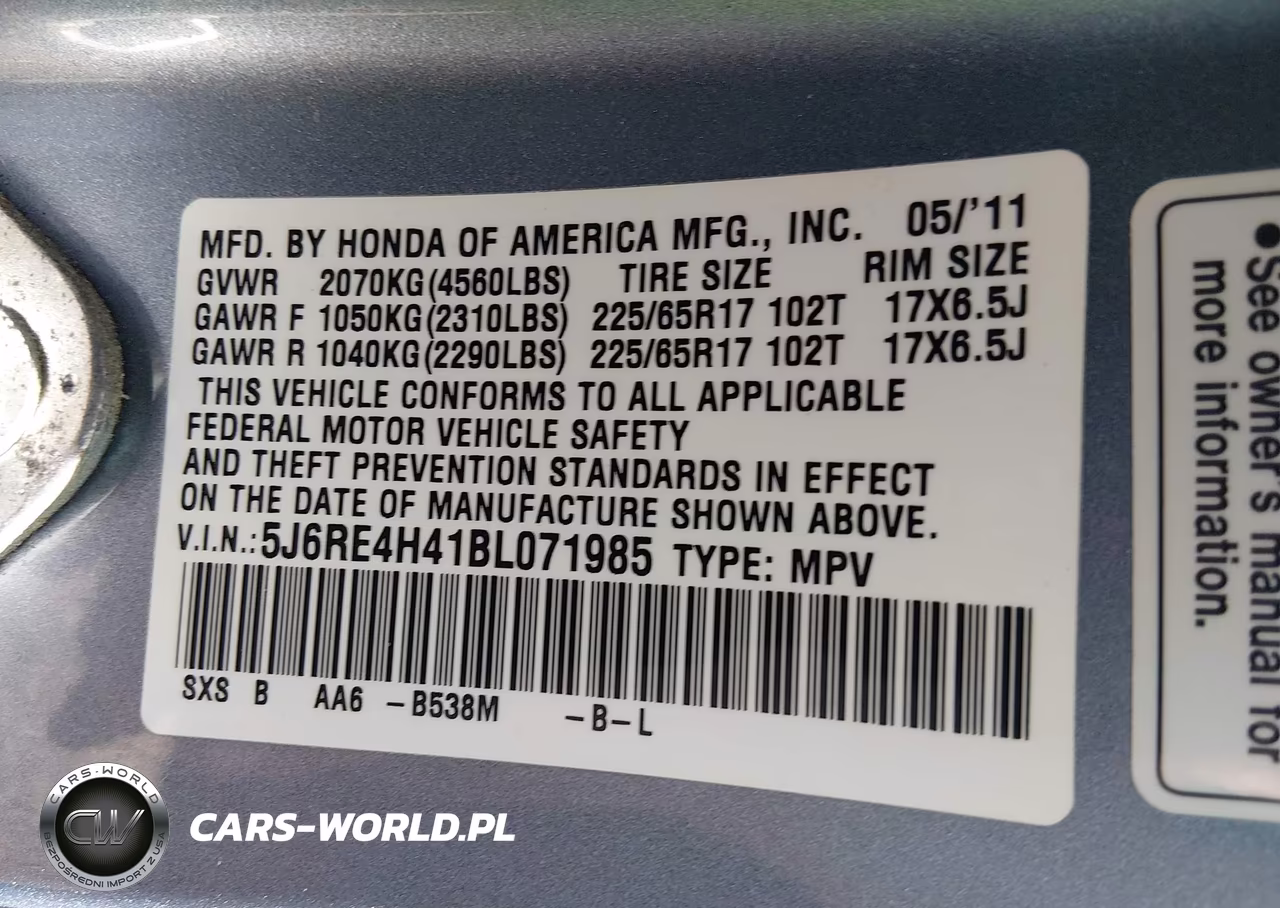 2011 Honda Cr-V Se VIN:5J6RE4H41BL071985 - 9