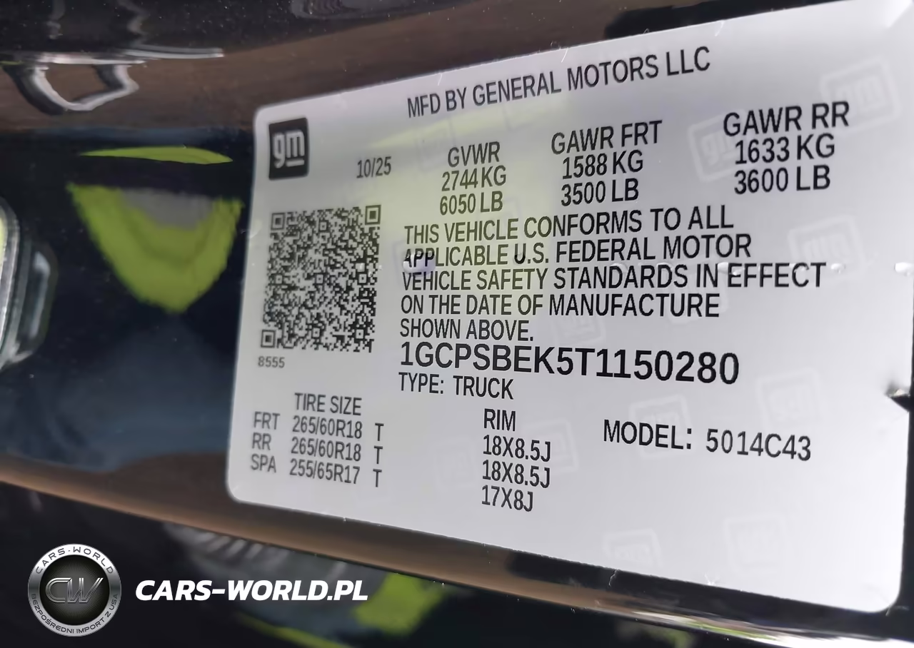 2026 Chevrolet Colorado Wt, Rwd VIN:1GCPSBEK5T1150280 - 9