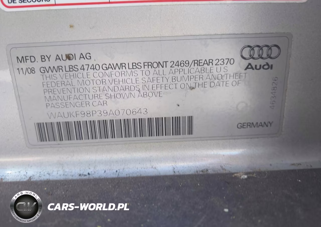 2009 Audi A3 2.0T VIN:WAUKF98P39A070643 - 9