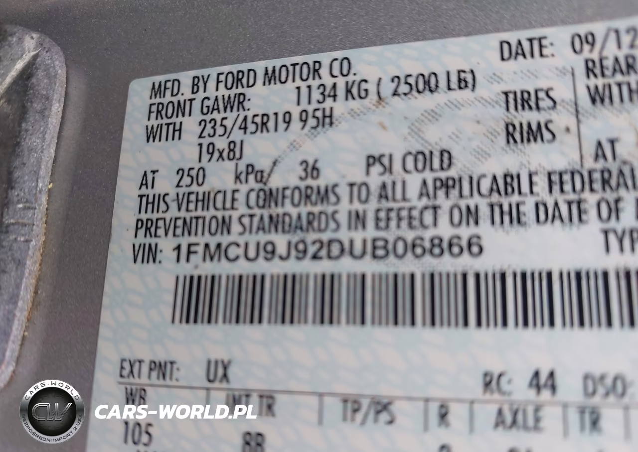 2013 Ford Escape Titanium VIN:1FMCU9J92DUB06866 - 9