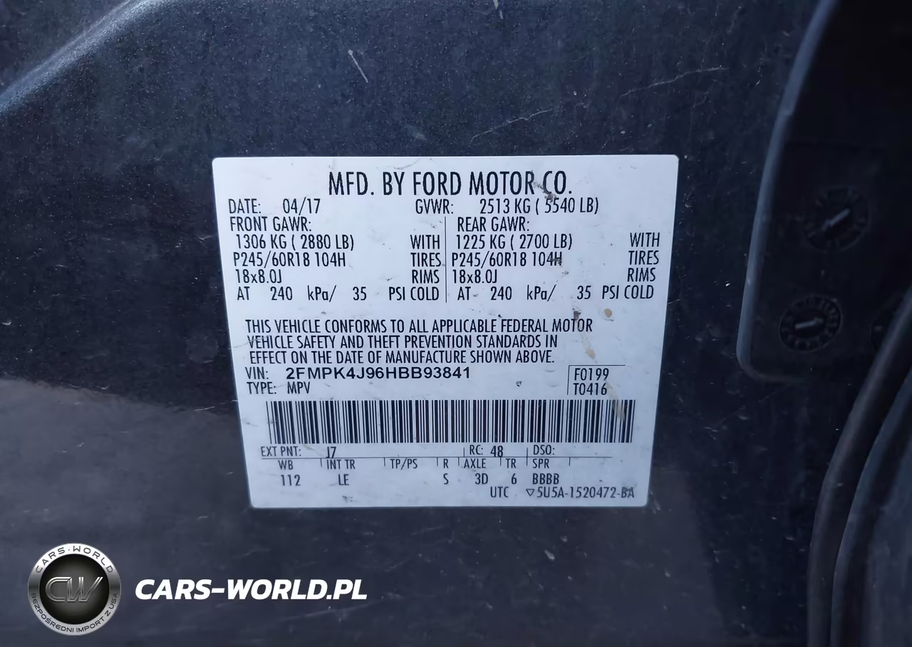 2017 Ford Edge Sel VIN:2FMPK4J96HBB93841 - 9