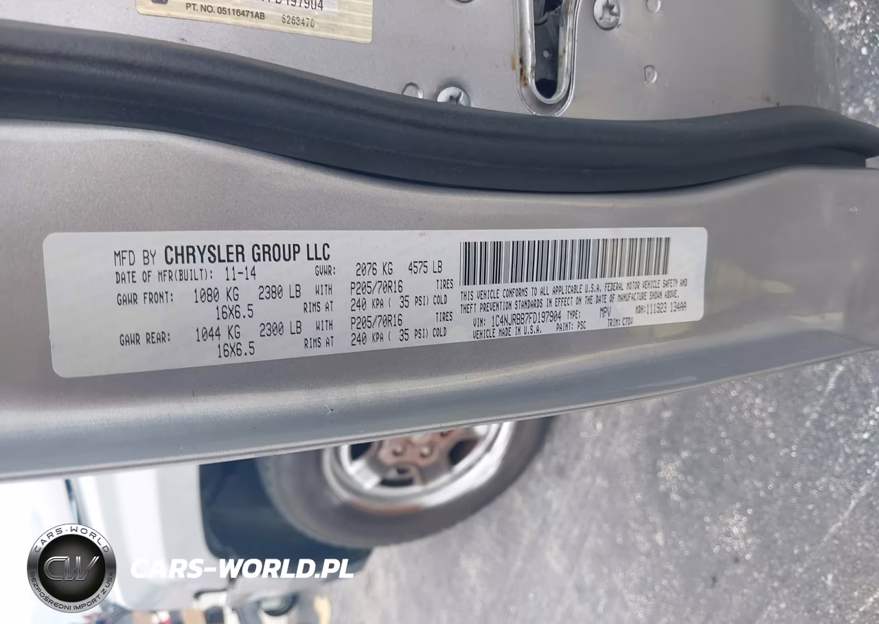 2015 Jeep Patriot Sport VIN:1C4NJRBB7FD197904 - 9
