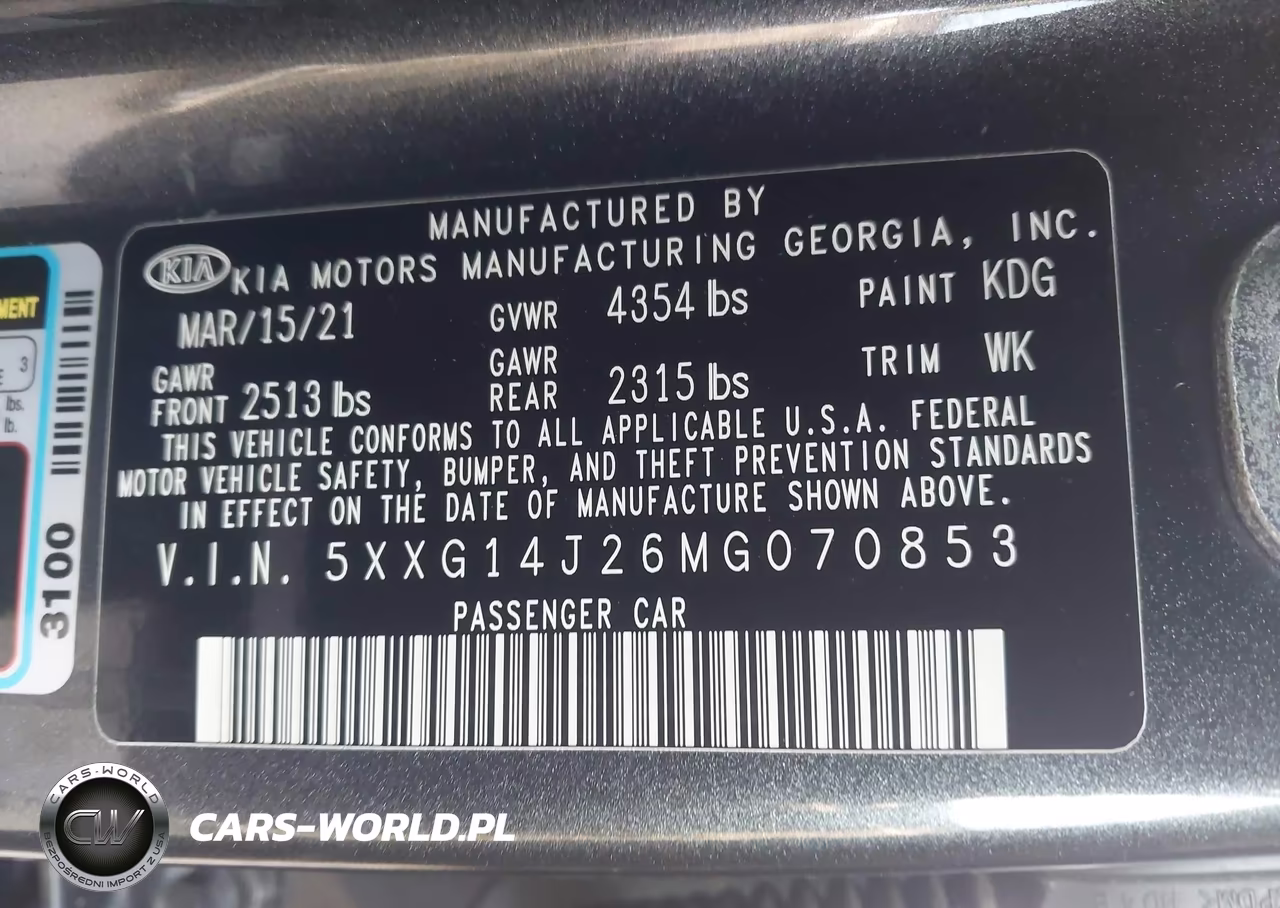 2021 Kia K5 Lxs VIN:5XXG14J26MG070853 - 9