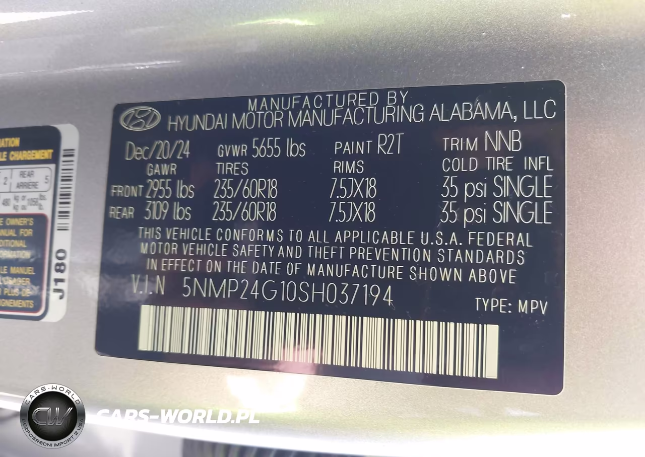 2025 Hyundai Santa Fe Hybrid Sel VIN:5NMP24G10SH037194 - 9