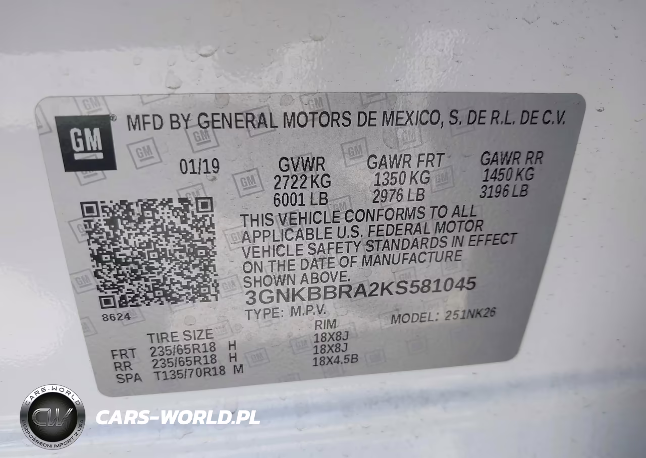 2019 Chevrolet Blazer VIN:3GNKBBRA2KS581045 - 9