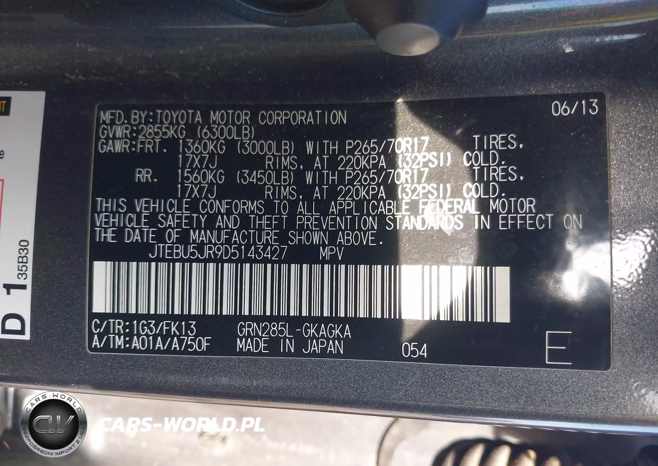 2013 Toyota 4Runner Sr5 VIN:JTEBU5JR9D5143427 - 9
