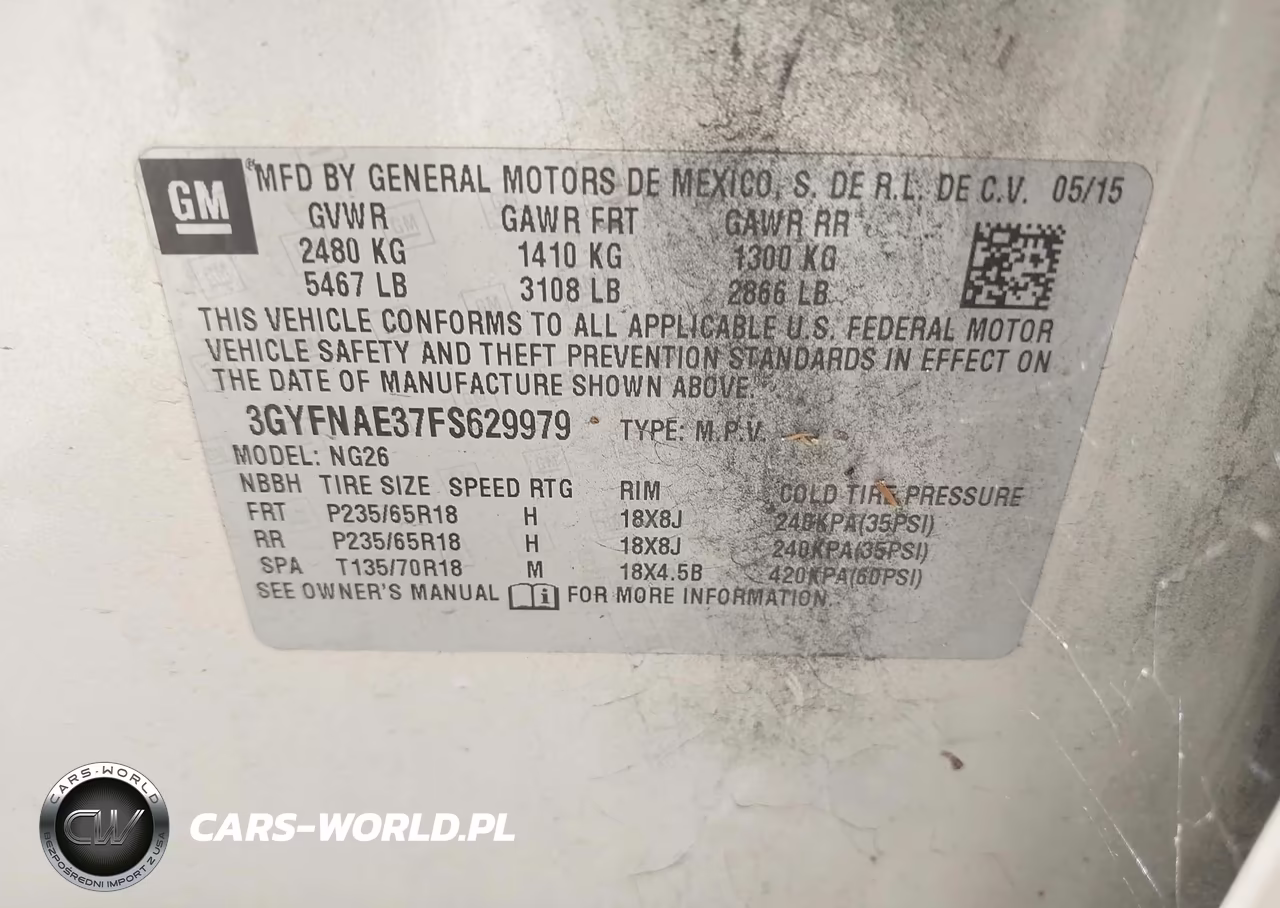 2015 Cadillac Srx Standard VIN:3GYFNAE37FS629979 - 9