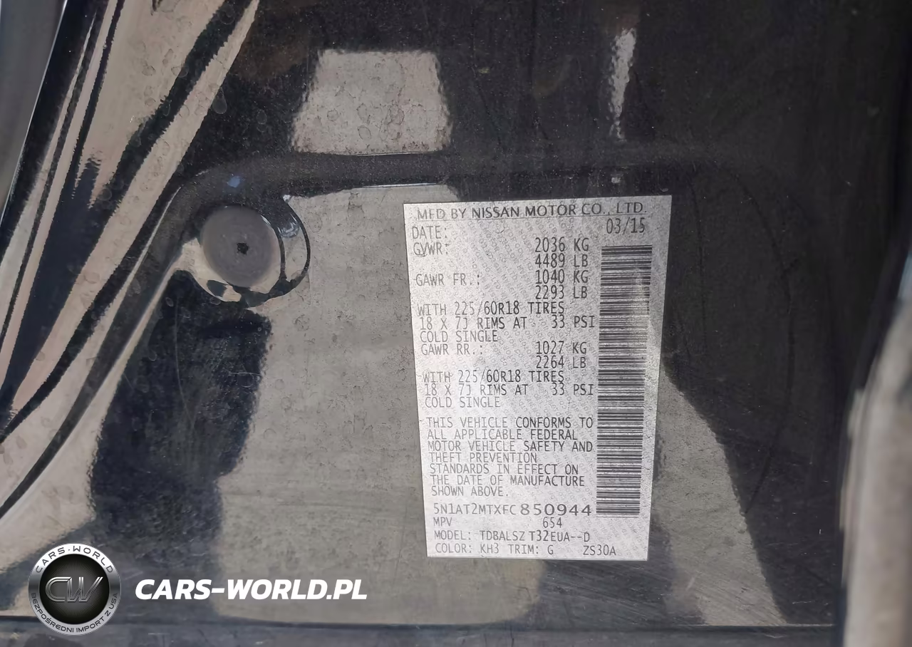 2015 Nissan Rogue Sl VIN:5N1AT2MTXFC850944 - 9