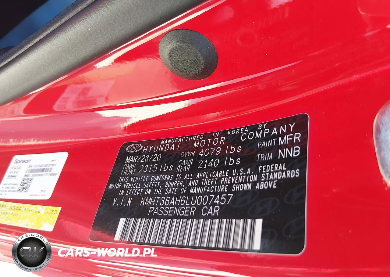 2020 Hyundai Veloster N VIN:KMHT36AH6LU007457 - 9