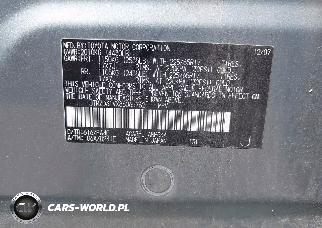 2008 Toyota Rav4 Limited VIN:JTMZD31VX86065762 - 9