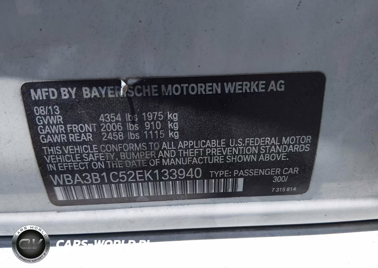 2014 BMW 320I VIN:WBA3B1C52EK133940 - 9