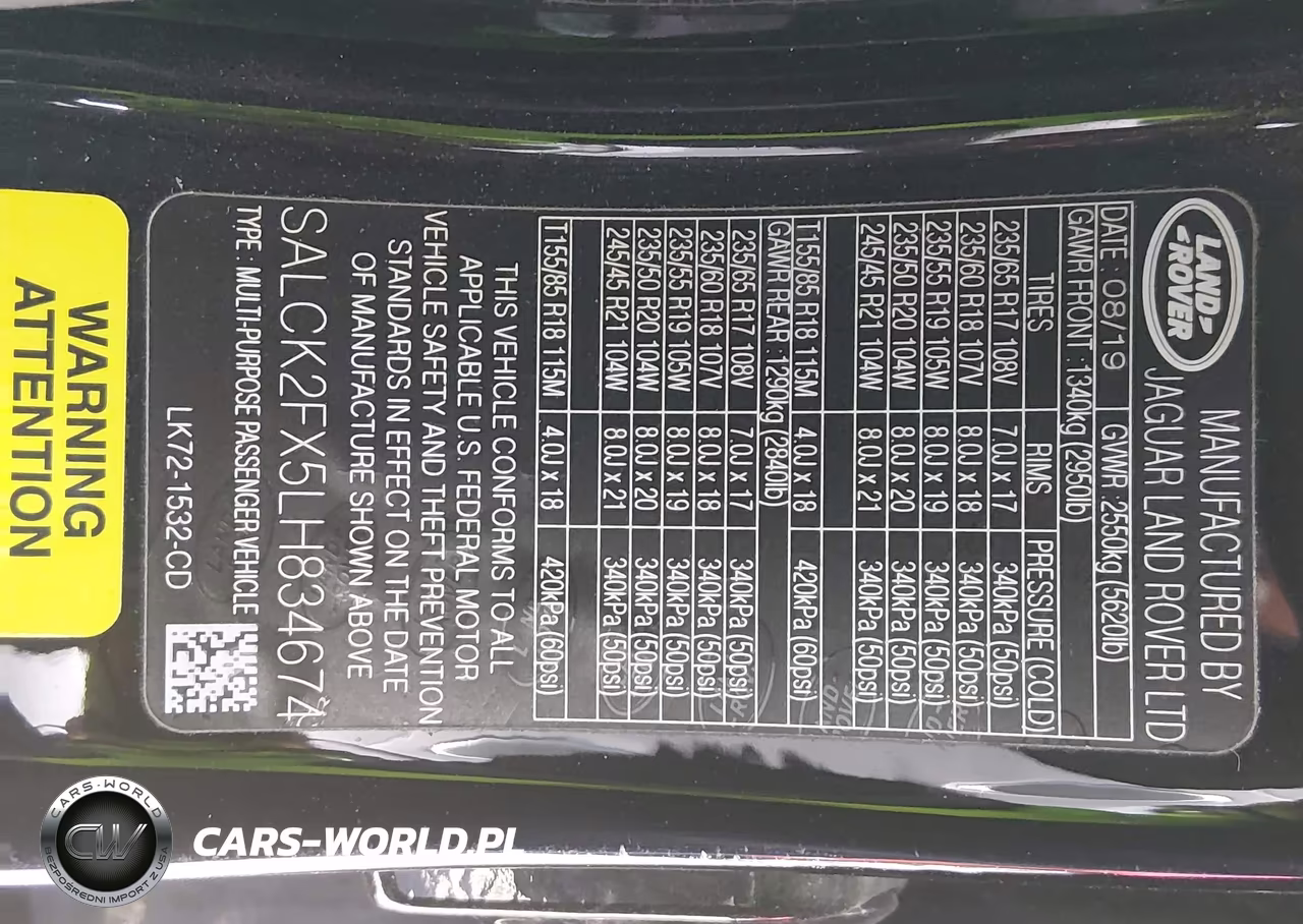 2020 Land Rover Discovery Sport Standard VIN:SALCK2FX5LH834674 - 9
