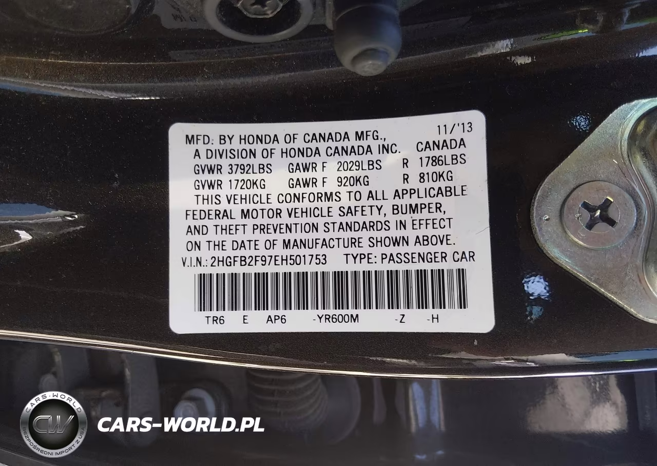 2014 Honda Civic Ex-L VIN:2HGFB2F97EH501753 - 9