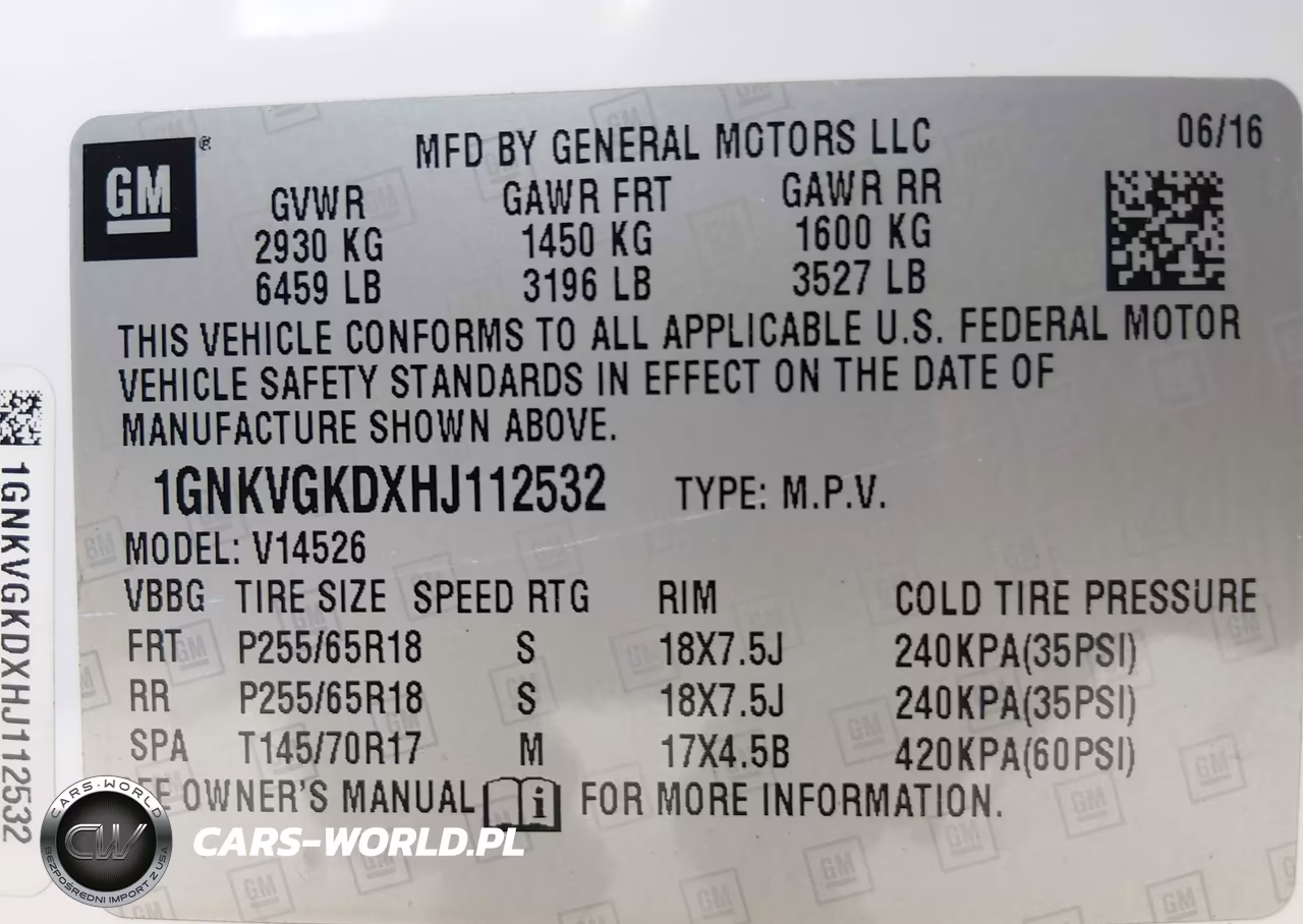 2017 Chevrolet Traverse 1Lt VIN:1GNKVGKDXHJ112532 - 9
