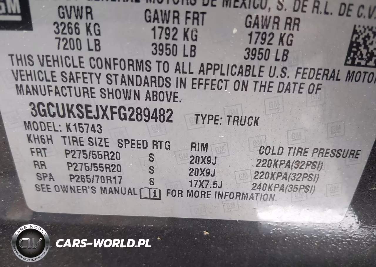 2015 Chevrolet Silverado 1500 2Lz VIN:3GCUKSEJXFG289482 - 9