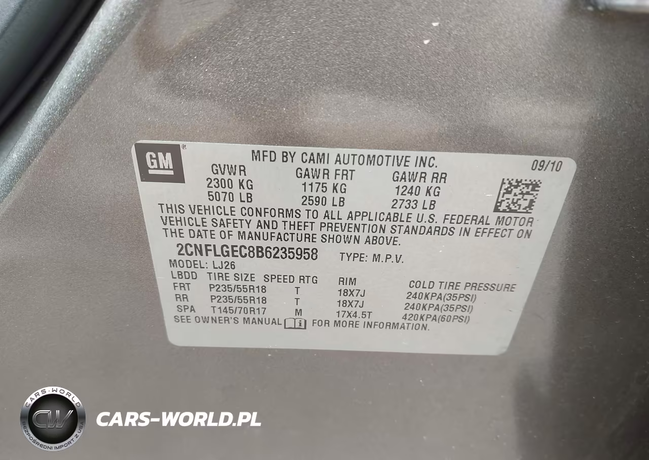 2011 Chevrolet Equinox Ltz VIN:2CNFLGEC8B6235958 - 9