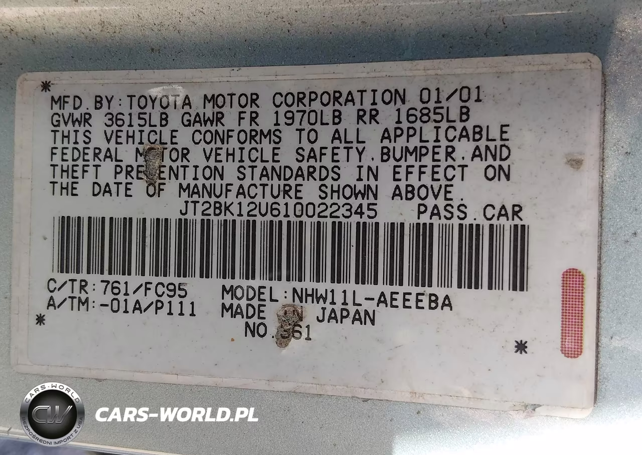 2001 Toyota Prius VIN:JT2BK12U610022345 - 9