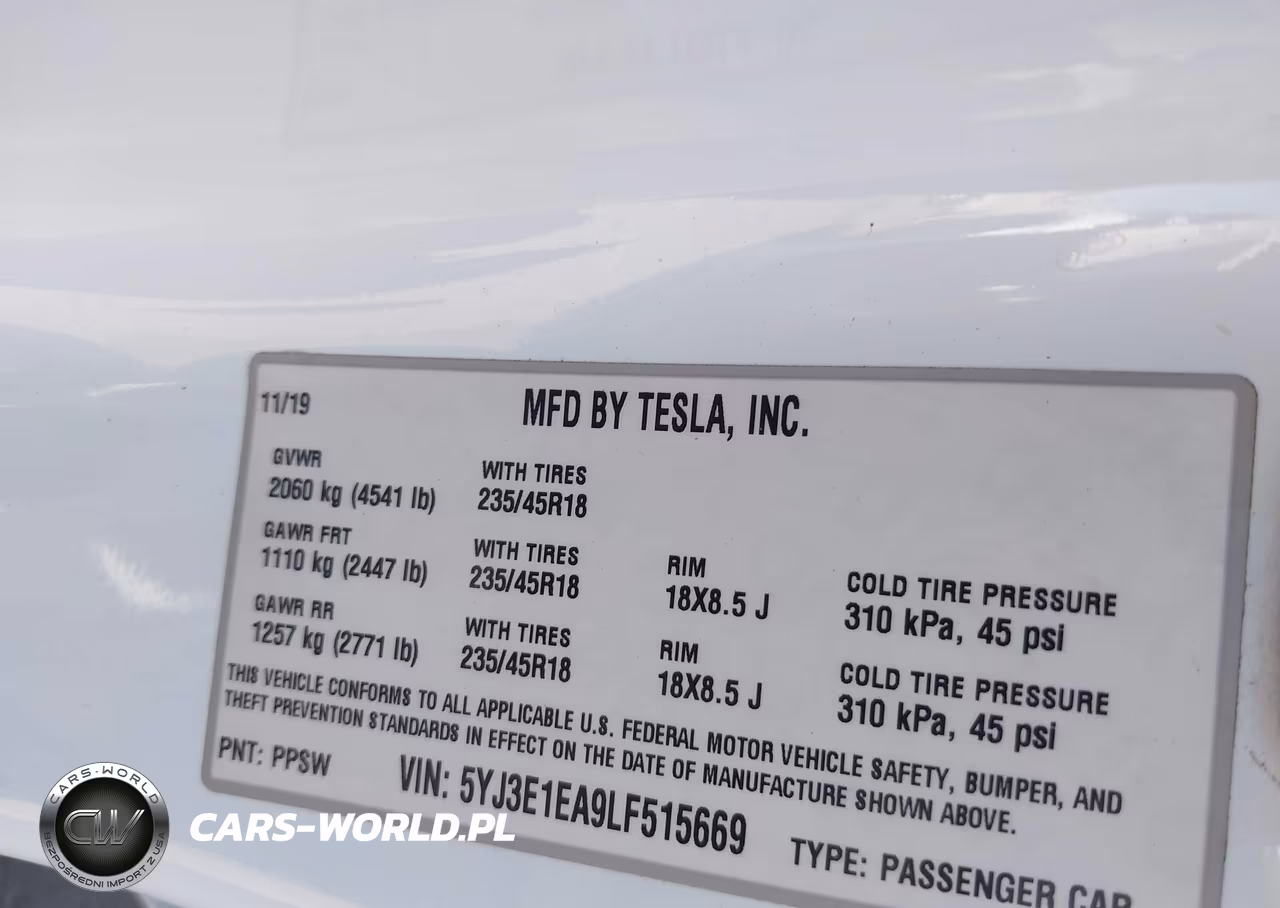 2020 Tesla Model 3 Standard Range Plus Rear-Wheel Drive-Standard Range Rear-Wheel Drive VIN:5YJ3E1EA9LF515669 - 9