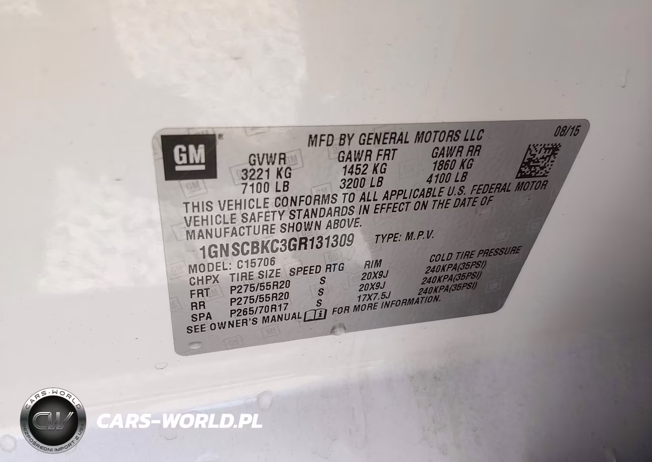 2016 Chevrolet Tahoe Lt VIN:1GNSCBKC3GR131309 - 9
