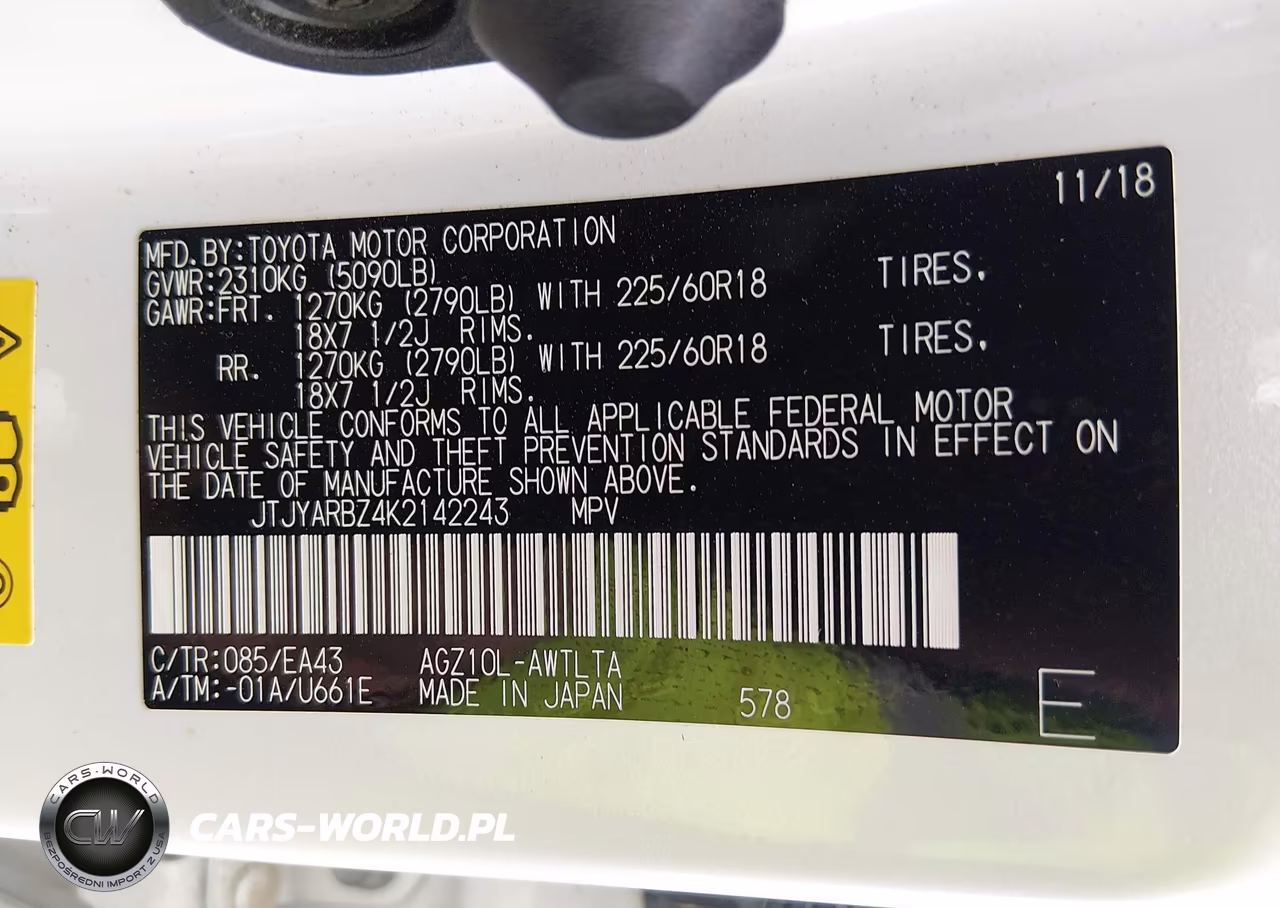 2019 Lexus Nx 300 VIN:JTJYARBZ4K2142243 - 9