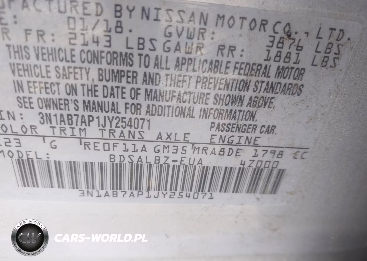 2018 Nissan Sentra S VIN:3N1AB7AP1JY254071 - 9
