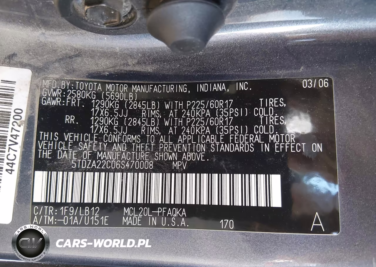 2006 Toyota Sienna Xle Limited VIN:5TDZA22C06S470008 - 9