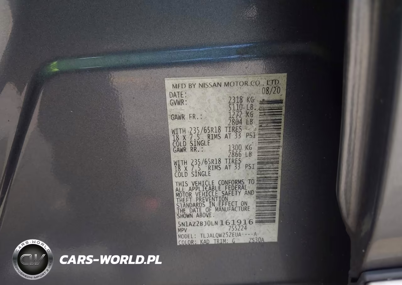 2020 Nissan Murano Sv Fwd VIN:5N1AZ2BJ0LN161916 - 9
