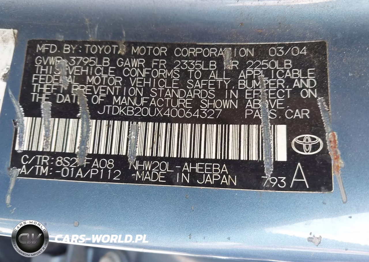 2004 Toyota Prius VIN:JTDKB20UX40064327 - 9