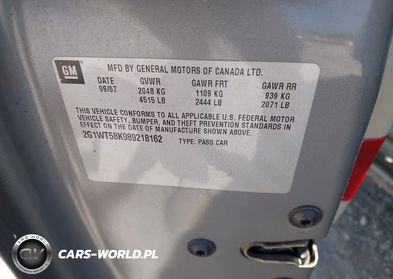 2008 Chevrolet Impala Lt VIN:2G1WT58K989218162 - 9