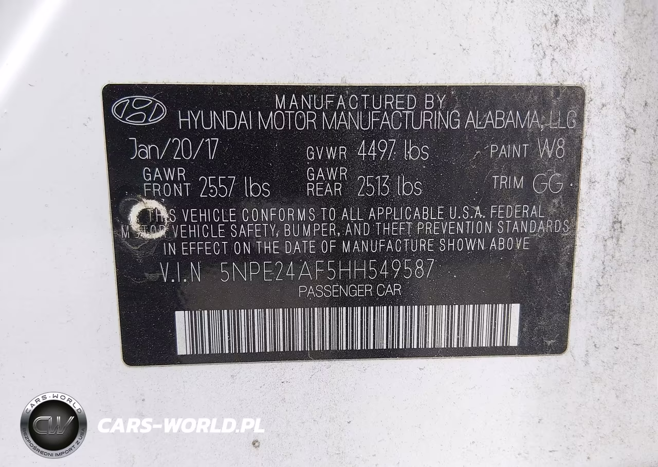 2017 Hyundai Sonata VIN:5NPE24AF5HH549587 - 9