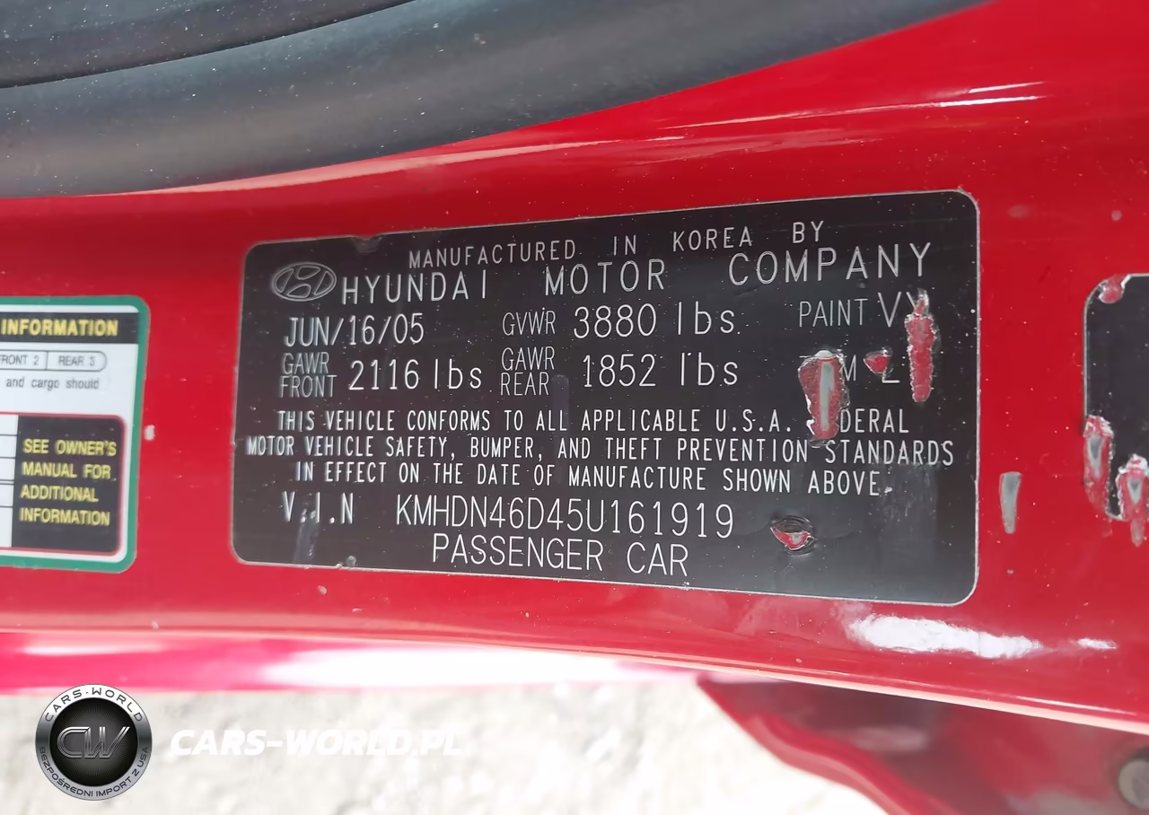 2005 Hyundai Elantra Gls-Gt VIN:KMHDN46D45U161919 - 9