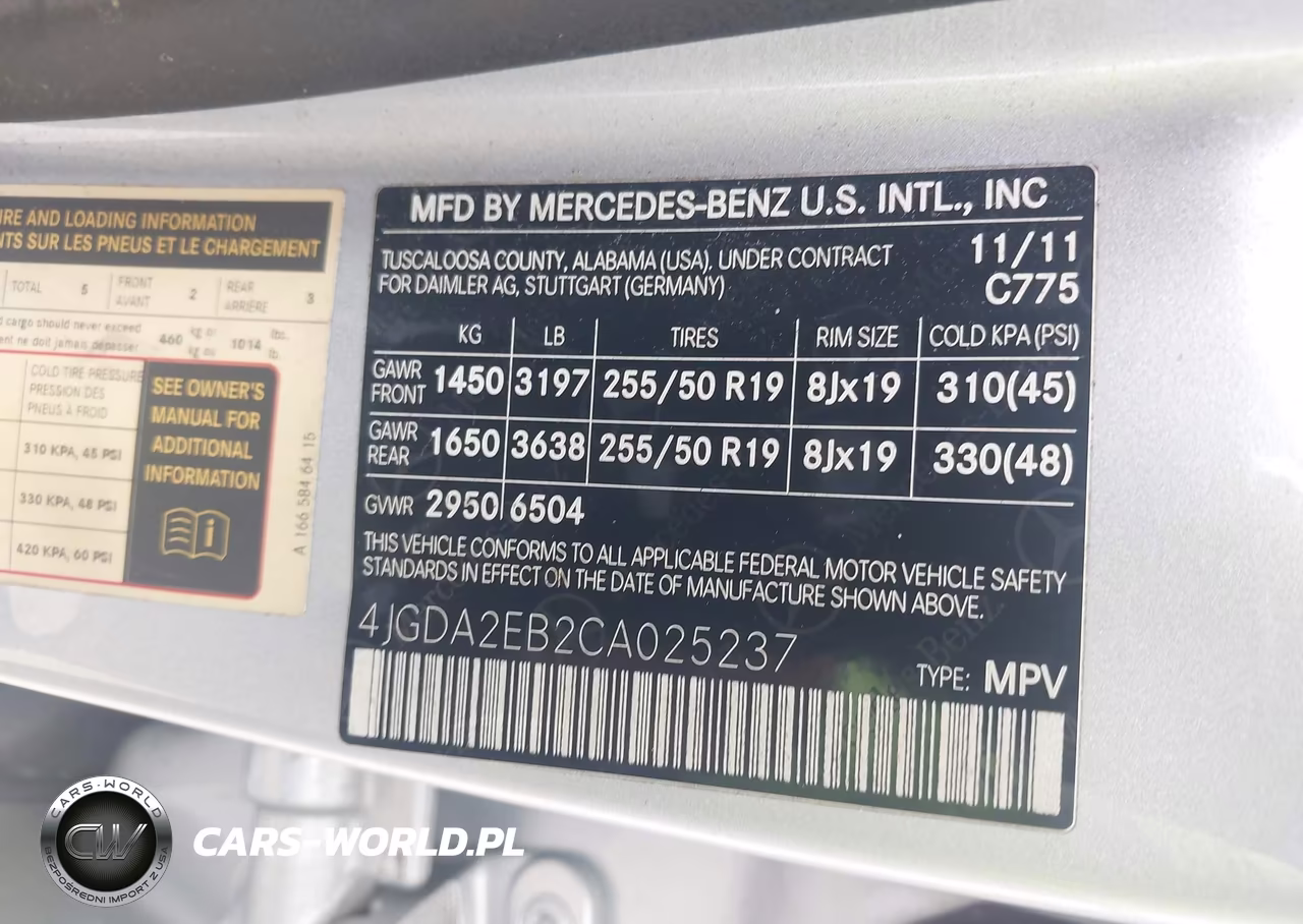 2012 Mercedes-Benz Ml 350 Bluetec 4Matic VIN:4JGDA2EB2CA025237 - 9