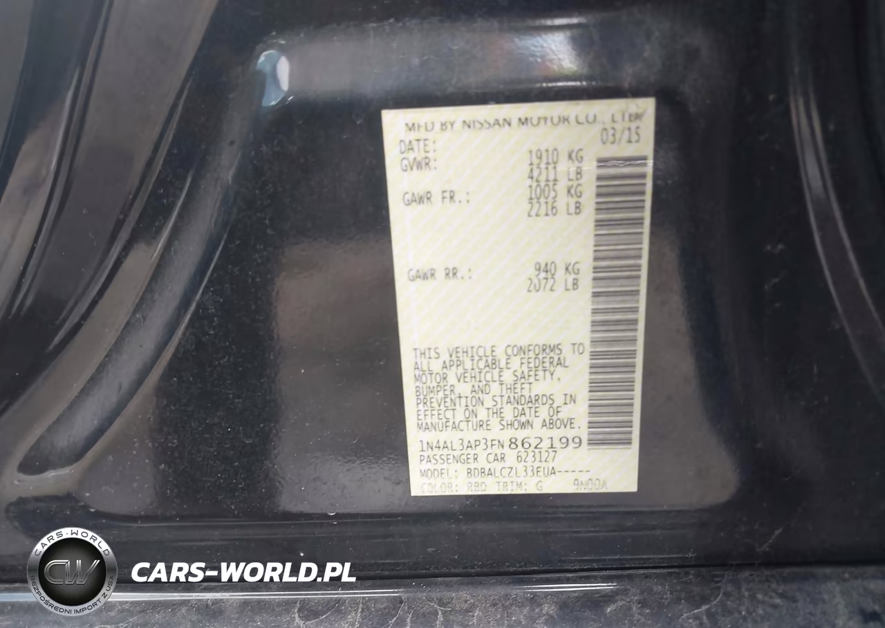 2015 Nissan Altima 2.5 S VIN:1N4AL3AP3FN862199 - 9