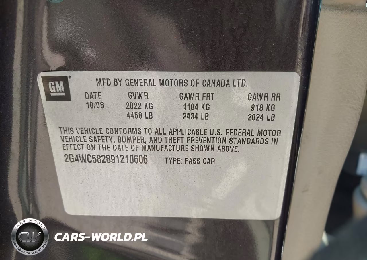 2009 Buick Lacrosse Cx VIN:2G4WC582891210606 - 9