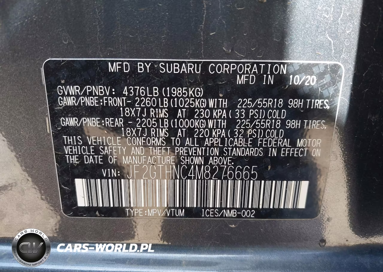 2021 Subaru Crosstrek Limited VIN:JF2GTHNC4M8276665 - 9
