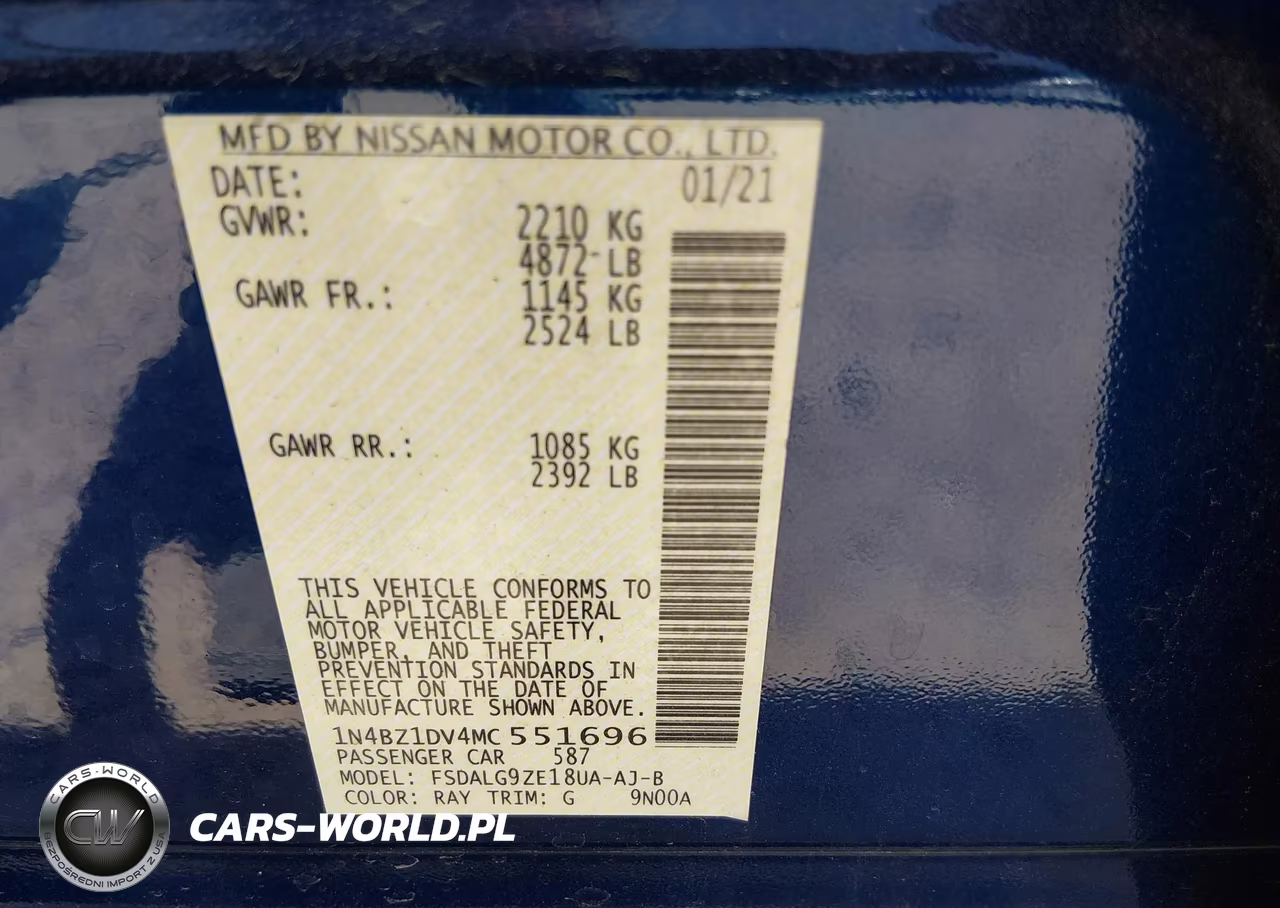 2021 Nissan Leaf Sl Plus 62 Kwh VIN:1N4BZ1DV4MC551696 - 9