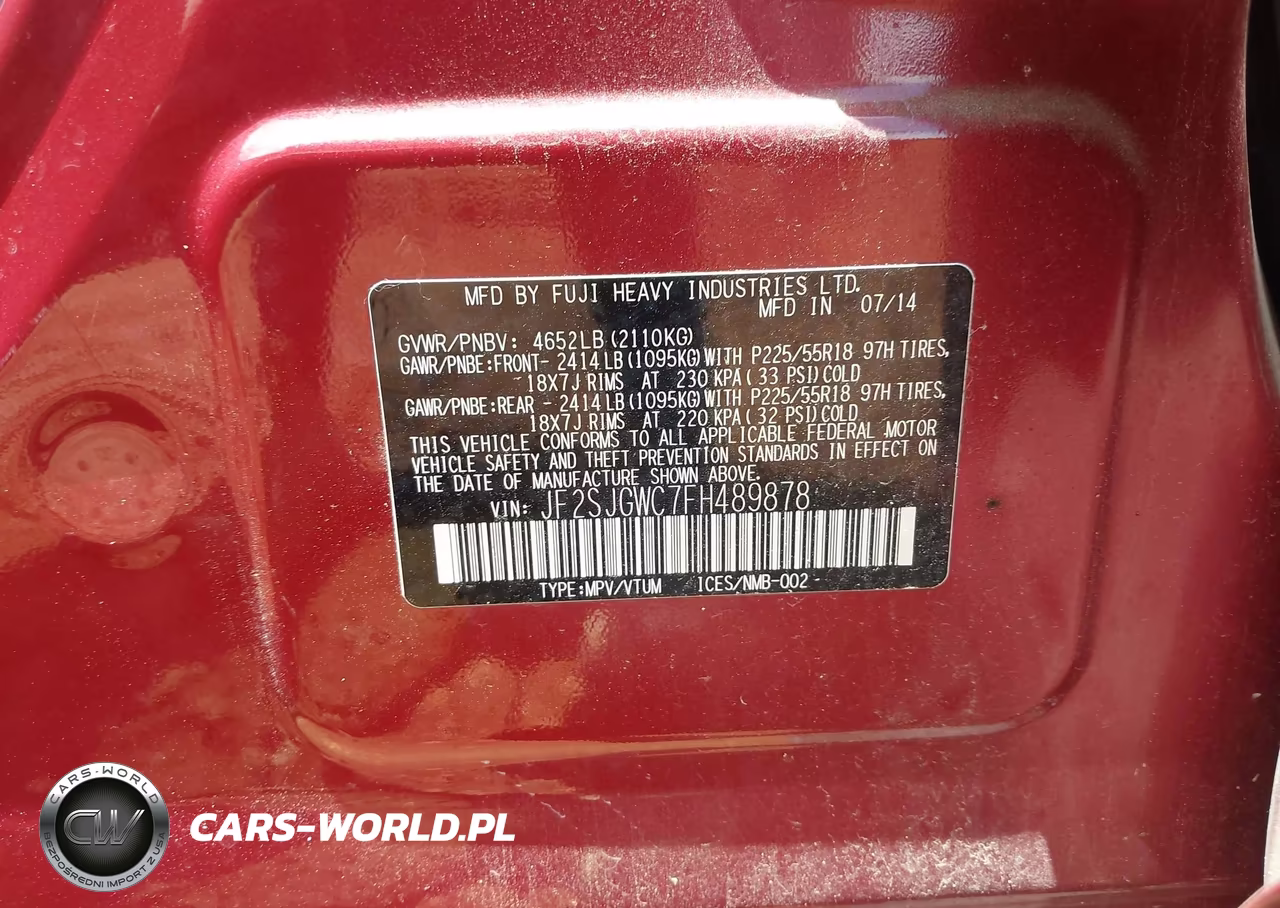 2015 Subaru Forester 2.0Xt Touring VIN:JF2SJGWC7FH489878 - 9