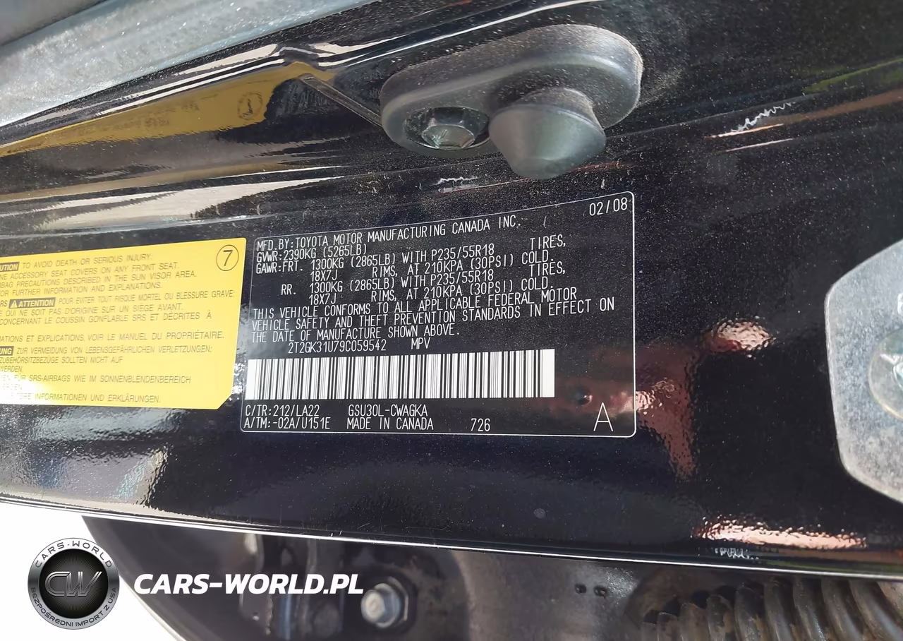 2009 Lexus Rx 350 VIN:2T2GK31U79C059542 - 9