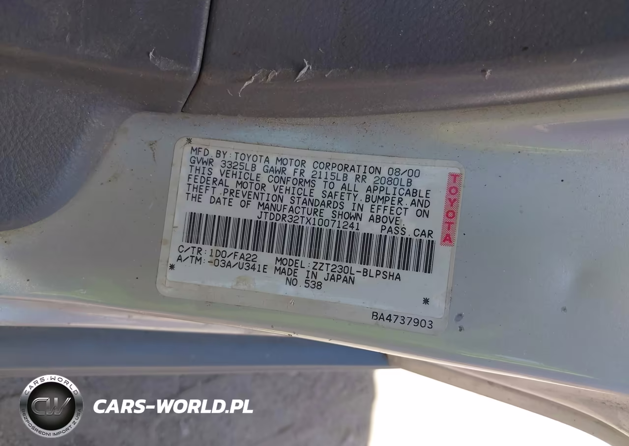 2001 Toyota Celica Gt VIN:JTDDR32TX10071241 - 9