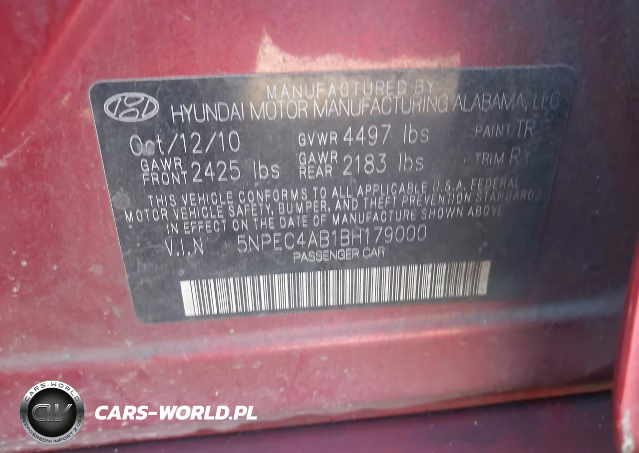 2011 Hyundai Sonata Se 2.0T VIN:5NPEC4AB1BH179000 - 9